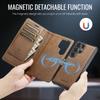 AUTSPACE A05 For Samsung Galaxy S24 Ultra Case Wallet Stand Detachable Leather Magnetic Phone Cover