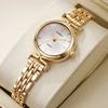 Round Dial Shape Women Wrist Watch Alloy Steel Band Watch Minimalist Round Dial Watch  Daily