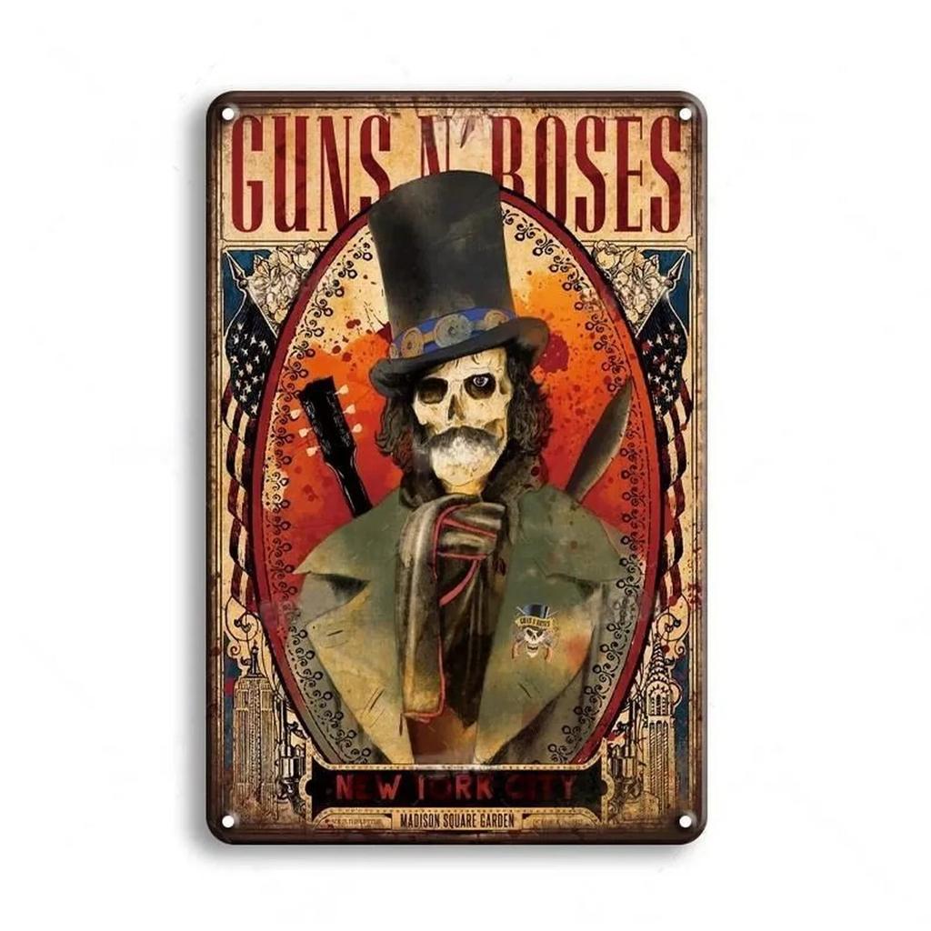 Music Bands Play Metal Tin Signs Plaque Wall Decoration Vintage Art Posters Iron Painting for Man Cave Home Cafe Garden Club Bar