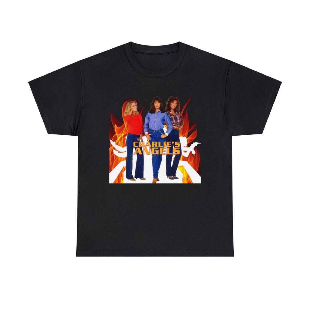 Charlie's Angels Heavy Cotton Tee, Jaclyn Smith, Cheryl Ladd, Tanya Roberts, TV