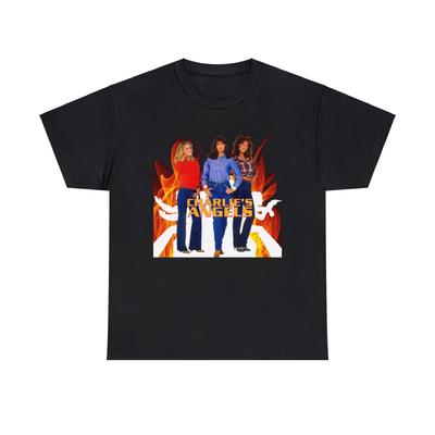 T-shirt in Cotone Pesante Charlie's Angels, Jaclyn Smith, Cheryl Ladd, Tanya Roberts, TV