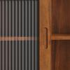 90CM Retro 2-türiger Schiebeschrank Drei Ebenen Stauraum, Geeignet für Badezimmer, Küchen, Esszimmer, Braun