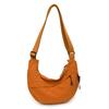 Simple Nylon Crossbody Bag With Inner Zipper Compartments For College Students