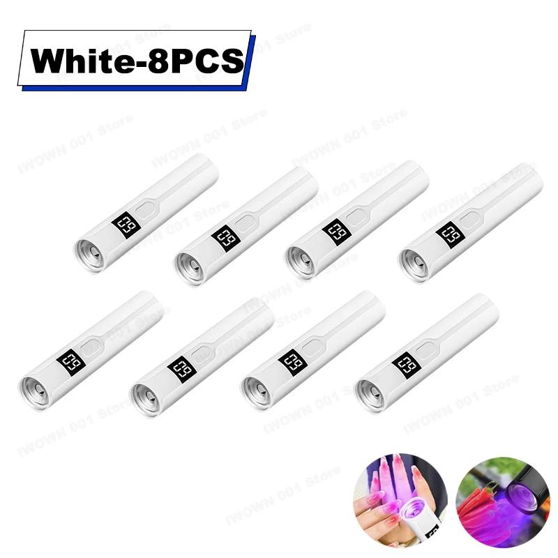 Timing Display Portable Handheld Mini Nail Lamp Family Quick Dry Flashlight Pen Chargeable Nail Dryer Machine Uv Led Nail Lamp