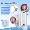 Rechargeable Portable Mini Folding Fan with Ice Pack, Umbrella Clip & Handheld Design - Ideal for Student Cooling