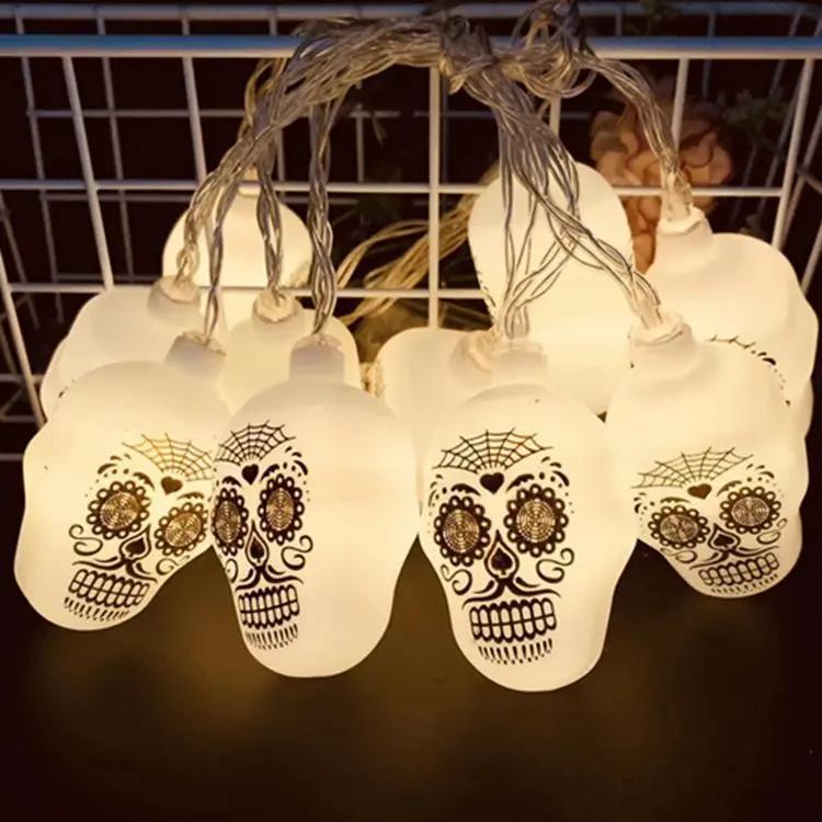 Creative Halloween LED String Lights Portable Pumpkin Ghost Skeletons Lights for Home Bar Halloween Party Festival Decor Supplie