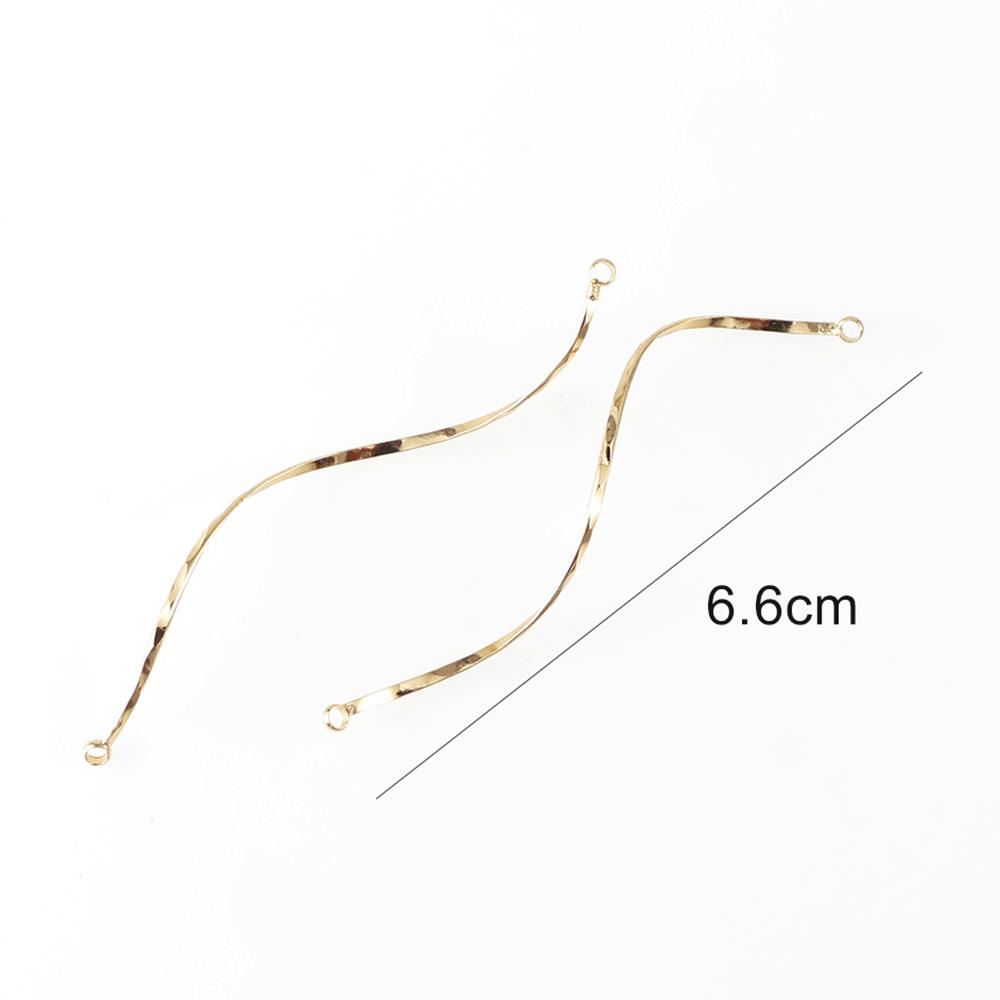 5.3-6.6cm10Pcs S shape Pendant DIY Earring Accessories Materials Double Head Crafting Supplie Jewelry Making Bracelet Necklace