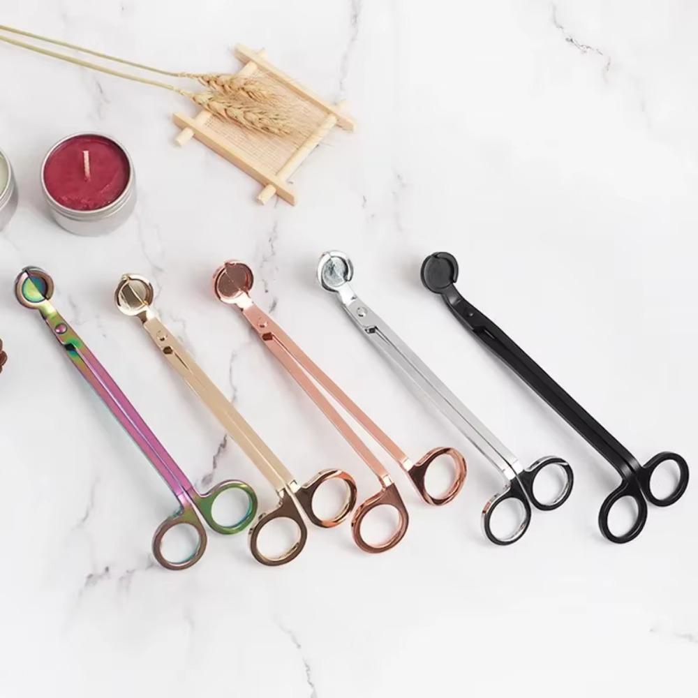 Multi-color Candle Wick Trimmer Straight Handle Stainless Steel Candle Accessories Candle Tools