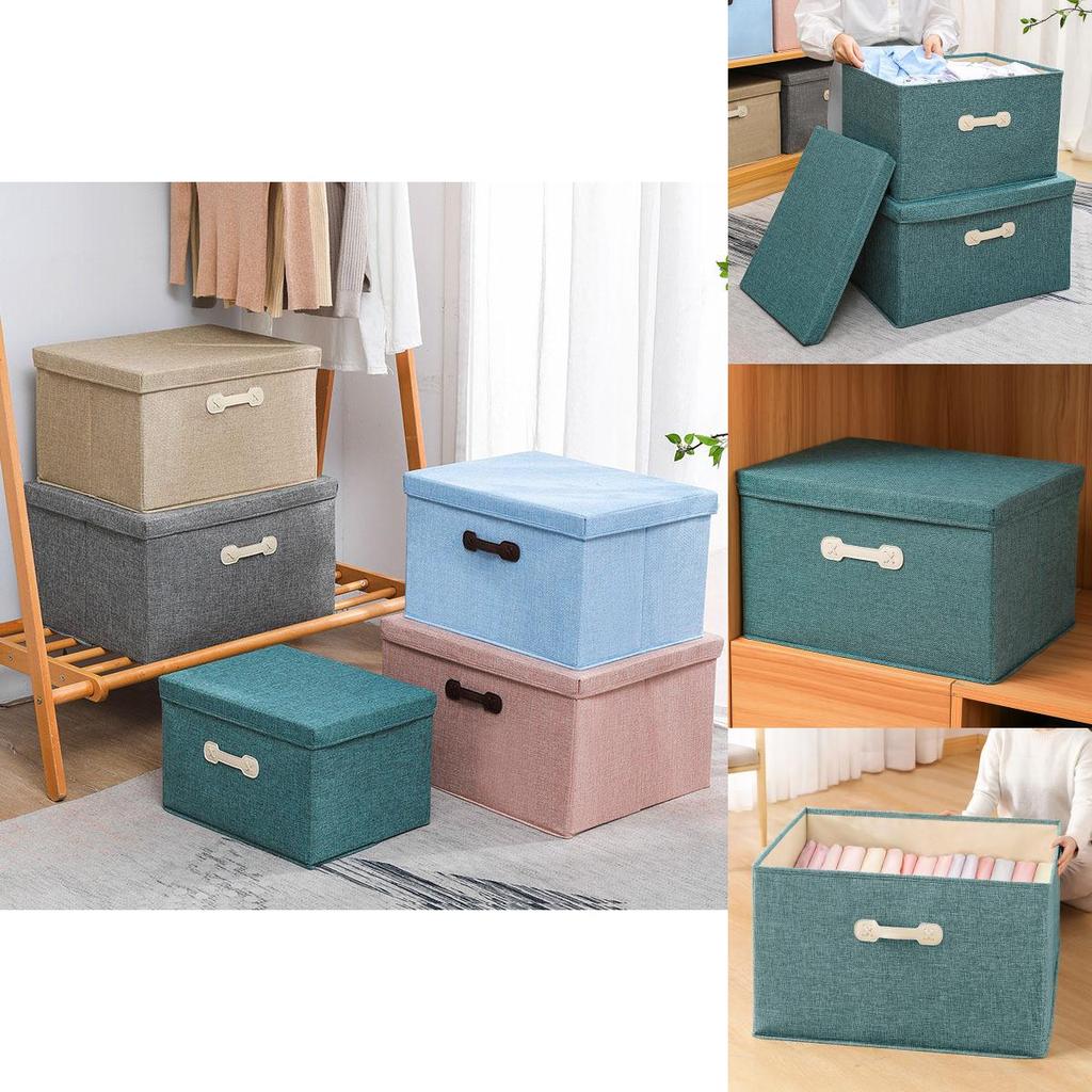 Cotton Linen Fabric Clothes Storage Box For Home Organization