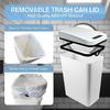 1 PCS Automatic Touchless Bathroom Trash Can With Lid White Slim Narrow Plastic Smart Motion Sensor Covered Garbage Can