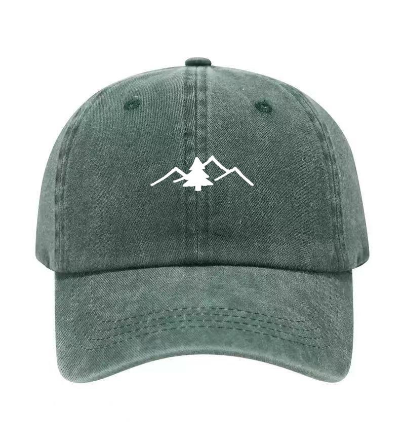 Tree Printed Washed Cotton Adjustable Baseball Cap Classic Snapback Dad Hat Breathable Golf Fishing Outdoor Sun Cap