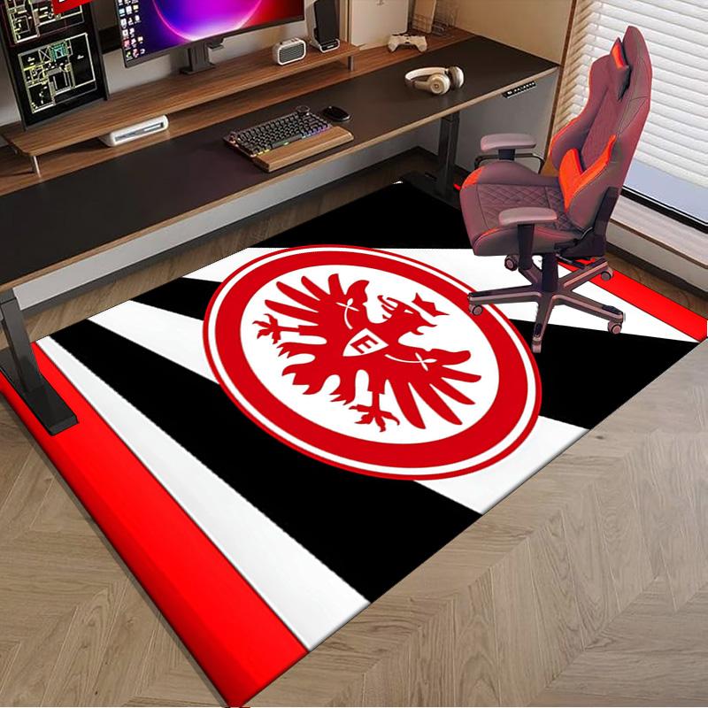 Eintracht Frankfurt Crest Area Rug Office rug, Chair Rug, Decor Carpet Livingroom bedroom Mat, Large Size Fan gifts Christmas gifts