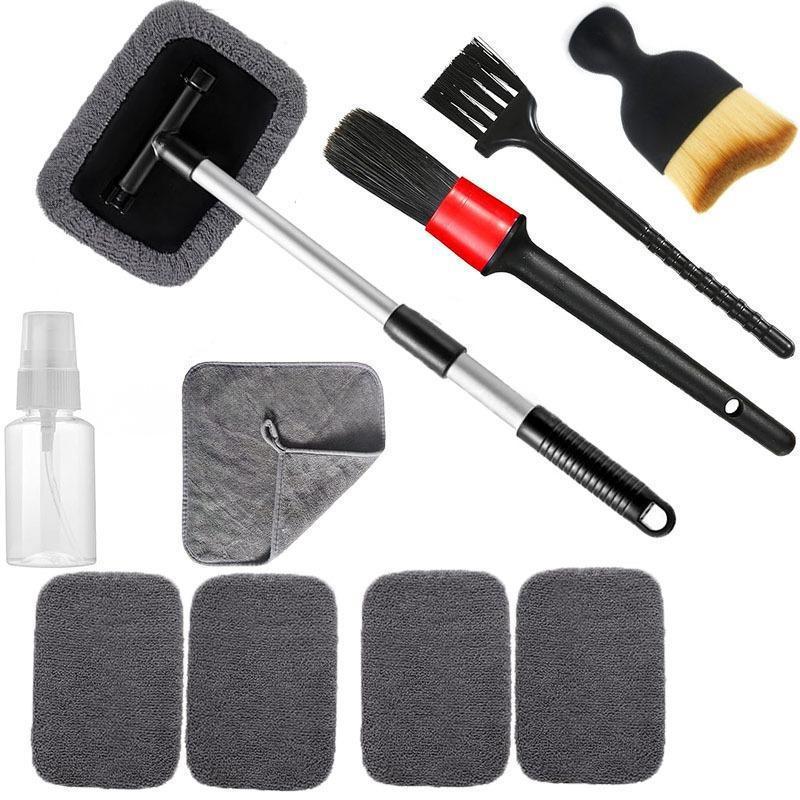 Telescopic Car Windshield Cleaning and Defogging Brush Set