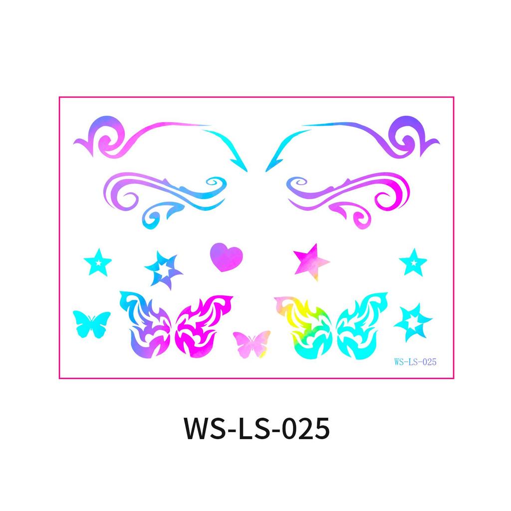 European & American Cross-border Music Festival Laser Eyeliner Stickers - Waterproof & Long-lasting Disposable Tattoos
