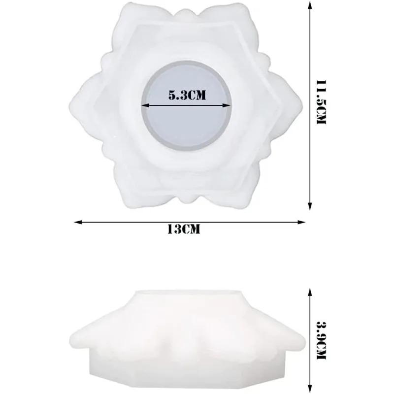1pcs DIY Crystal Dropper Mold Candle Silicone Mold Lotus Candle Holder Insulation Lotus Resin Mold Epoxy Resin Silicone Mold