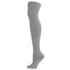 Adult Women Knitting Solid Color Knee-High Socks Cotton Fashion Long Stockings