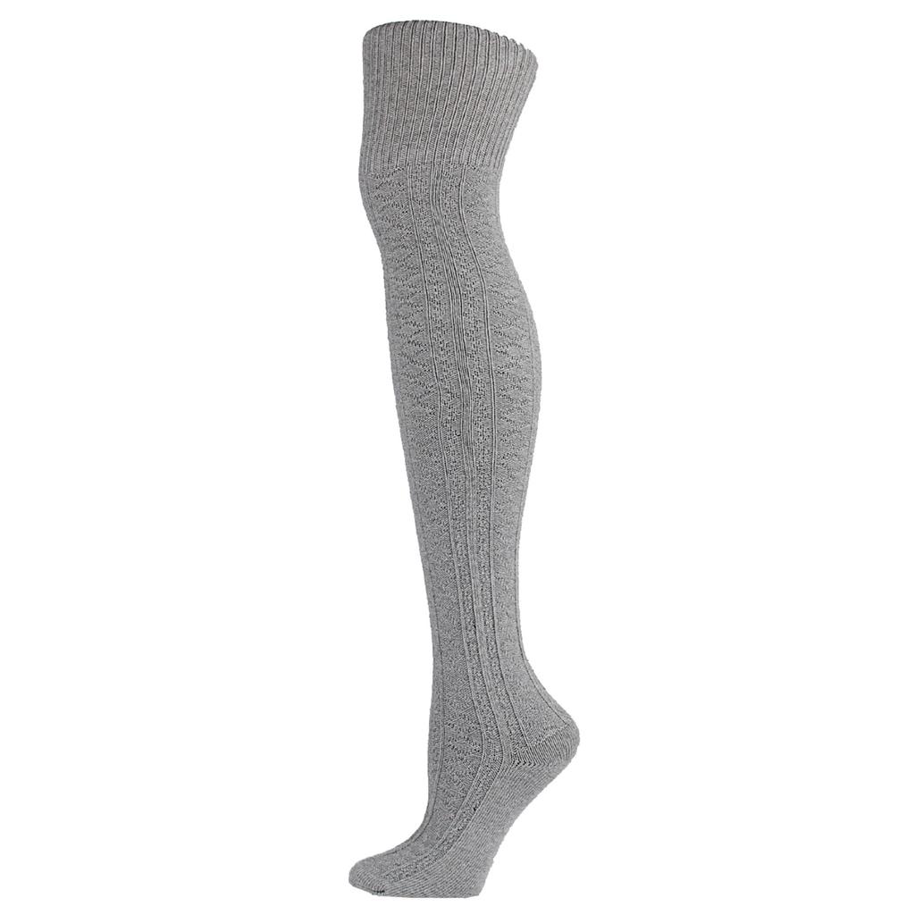 Adult Women Knitting Solid Color Knee-High Socks Cotton Fashion Long Stockings