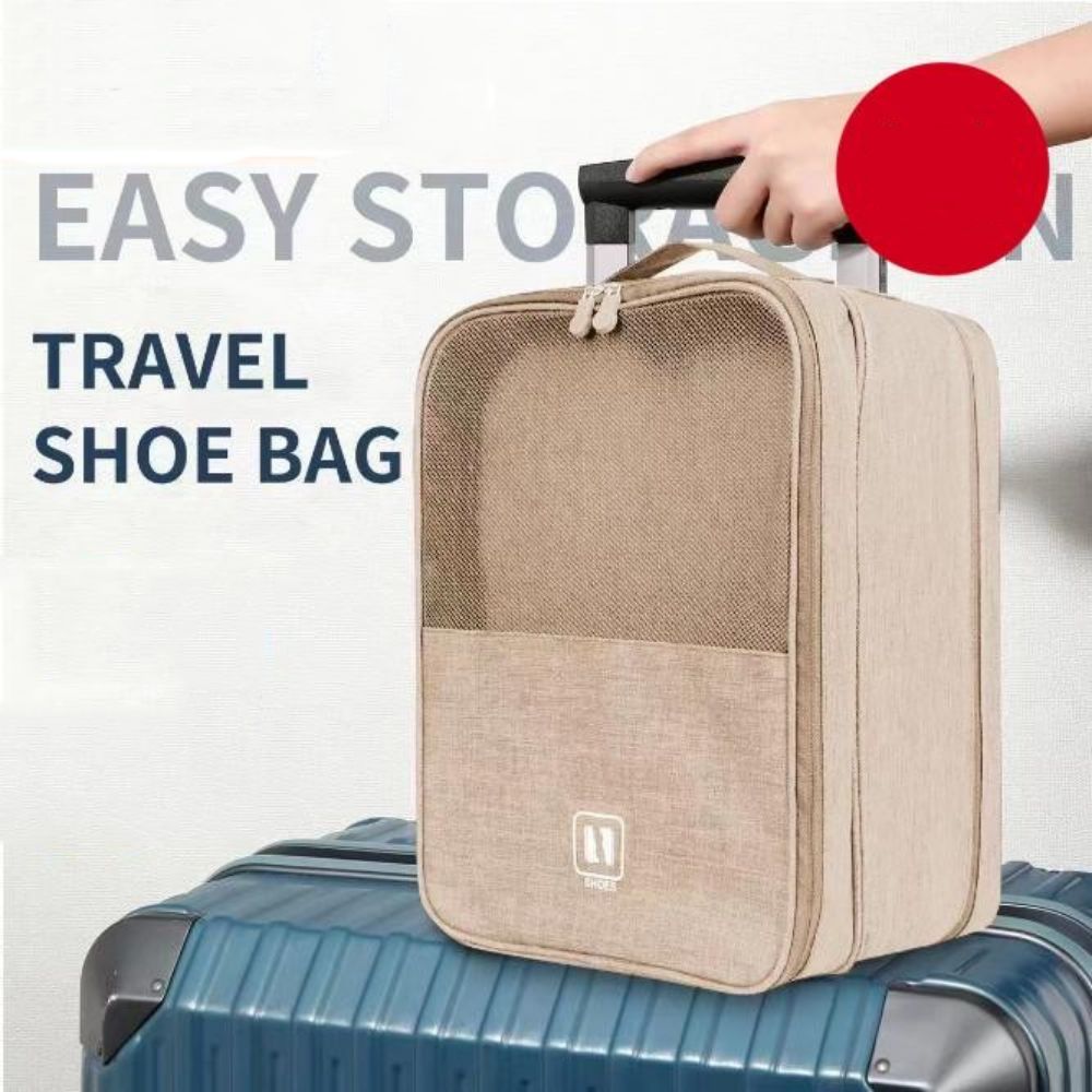 Breathable Mesh Shoes Storage Bag Double Layer Shoes Packaging Pouch  For Business Trip