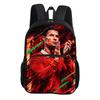 Ronaldo con Zaino con Tasca Frontale Studenti CR Stella del Calcio Borsa Scolastica Zaino Sportivo Calcio Viaggio Grande Capacità Zaino