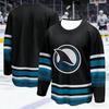 2026 Men's Best-Selling Ice Hockey Sport Shirt 3D Printed Shark Series Breathable Quick-Drying Black Long-Sleeved Top Kids