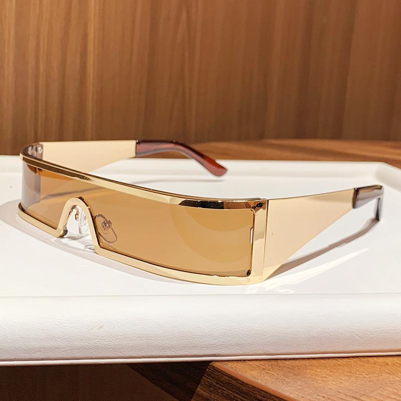 European and American one-piece sunglasses narrow frame outdoor glasses fashion design integrated future technology sunglasses