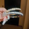 Korean Zircon Flower Bracelet: Elegant & Simple Versatile Bangle for Women