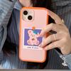 Cartoon Cute Bear 2-in-1 Silicone Soft Frame Covers For iPhone 14 13 12 11 Pro Max Skin Friendly Shockproof Splicing Phone Cases