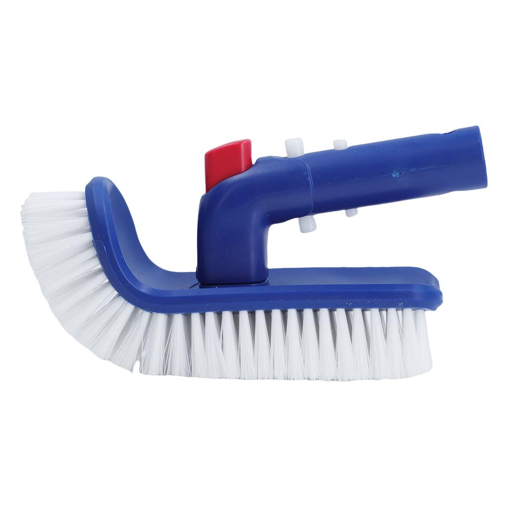 Pool Step Brush with 180 Degrees  Rotation Handle Fine Bristles Pool Corner Scrubber Brush for Inground Above Ground