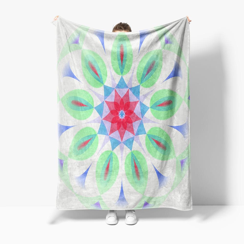 Colorful Geometric Pattern Blanket Soft Cozy Throw Blanket Decorative Bed Blanket Sofa Cover Gift 75x100cm (30x40inch)