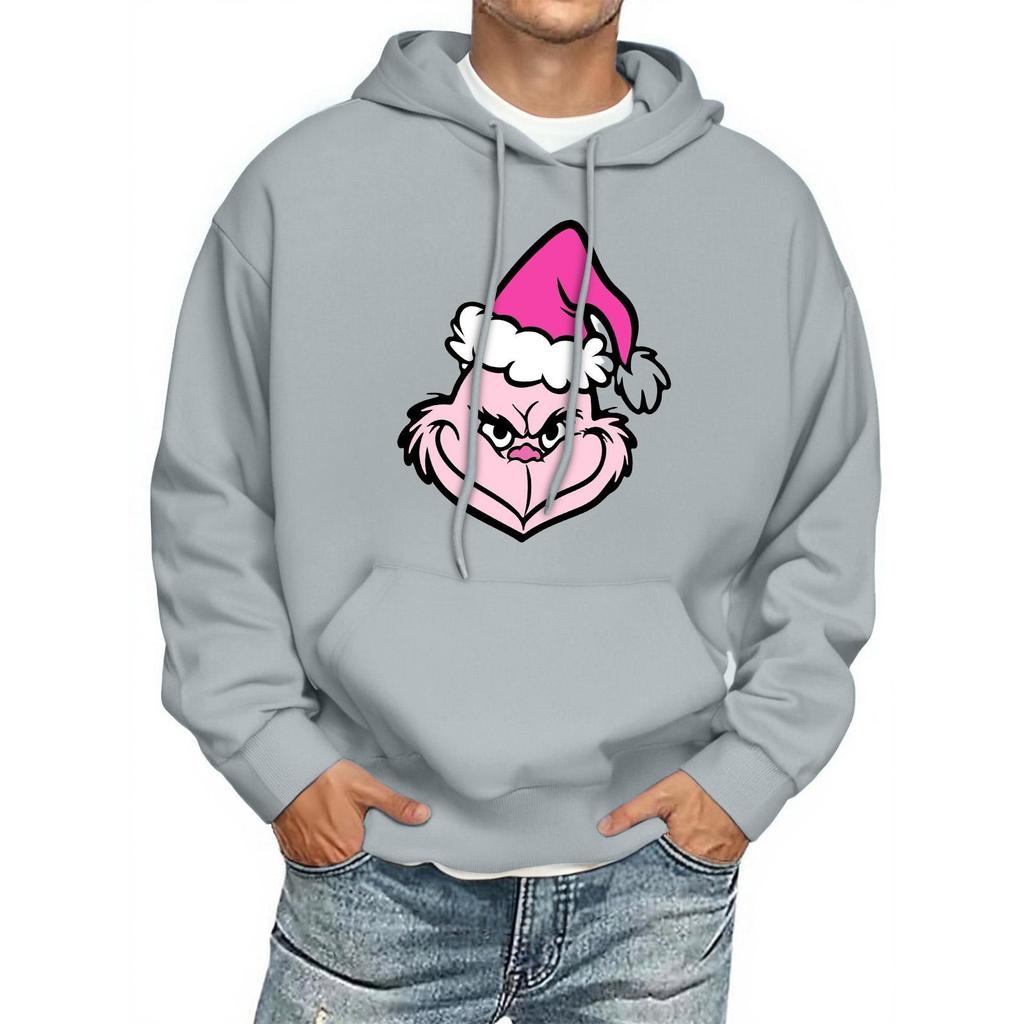 Men's Print Hooded Sweatshirt Long-Sleeve Casual Pullover Hoodie Hooded Sweatshirt