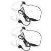 2Pcs 2 Way Radio Acoustic Tube Security Headset Earpiece with VOX and 2pin Plug for Midelan