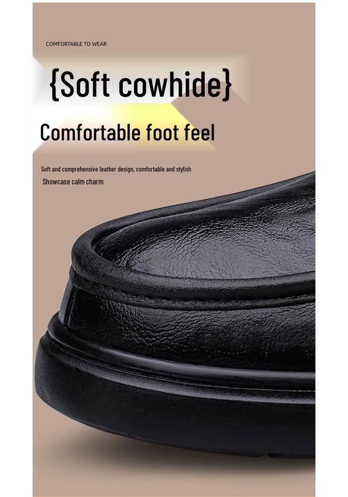 Herren Schnür-Loafer aus echtem Leder - Bequeme Rindsleder Business-Schuhe