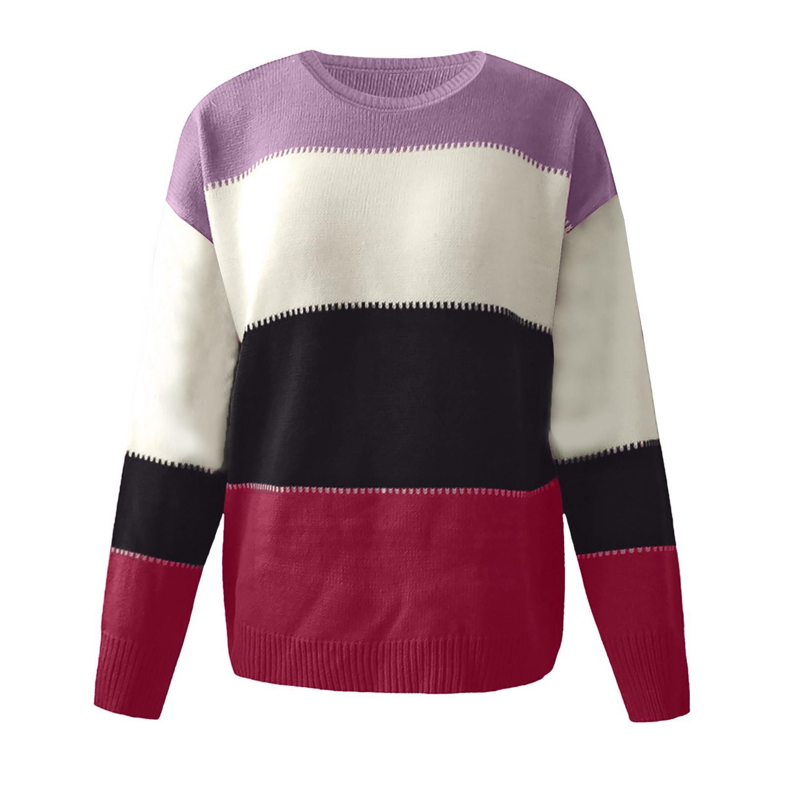 Женский осенне-зимний новый удобный свободный свитер с круглым вырезом в тон XXL серый — фото 9