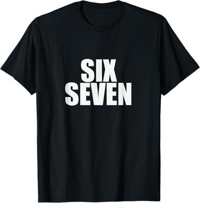 Zábavné Six Seven 6 7 Meme Design Tričko