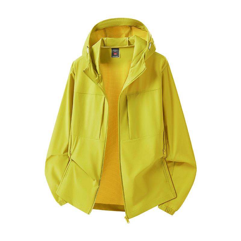 UPF50+ Quick-Dry Hooded Nylon-Spandex Couple s Jacket for Spring/Summer