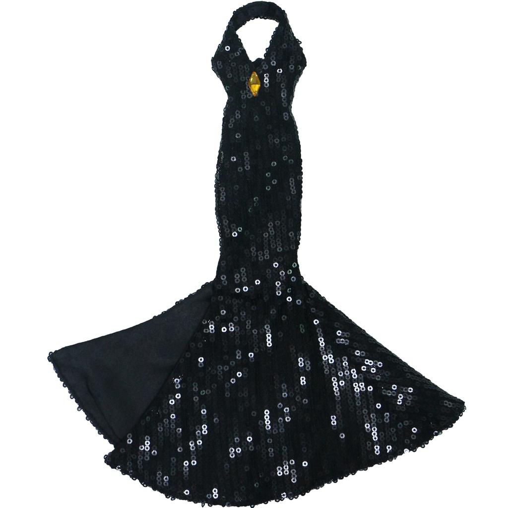 

Аксессуары для бального платья для куклы 30 см, Великолепные пайетки, Сексуальный глубокий V-образный вырез, Высокий разрез, Стиль без спины, Игрушка для девочки (НЕТ КУКЛ) чёрный