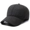 Men'S Thermal Ear Protection Cap Middle-Aged And Elderly Cotton Hat Dad Hat Cold-Proof Cap Outdoor Piled Thick Baseball Cap