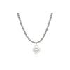TIFFANY &CO. Zpět do série Módní přívěsek ve tvaru srdce Stříbrné korálky Stříbrný náhrdelník 925 Stříbrný pro ženy 1155150246-Silver 40,6 cm