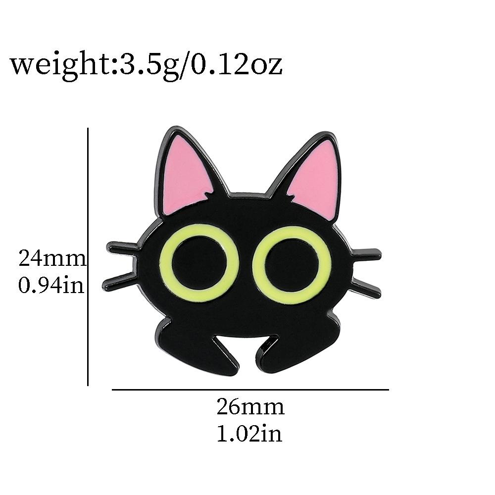 Süße Katzenbrosche Kätzchen-Serie Metallabzeichen Kleintierlegierung Kleidung Tasche Zubehör Dekoration