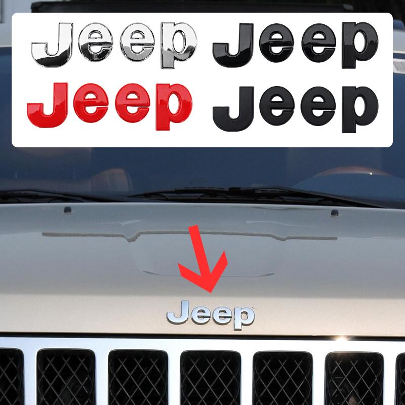 ABS Car Front Hood Emblem Body Side Rear Trunk For Jeep Logo Badge Grand Badge Cherokee Wrangler Renegade Compass JK Patriot ALT1