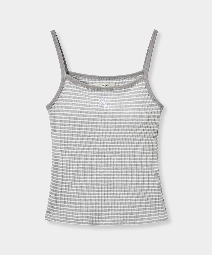 Yujen Ribbed Striped Sleeveless With Built-In Cap_3 Color