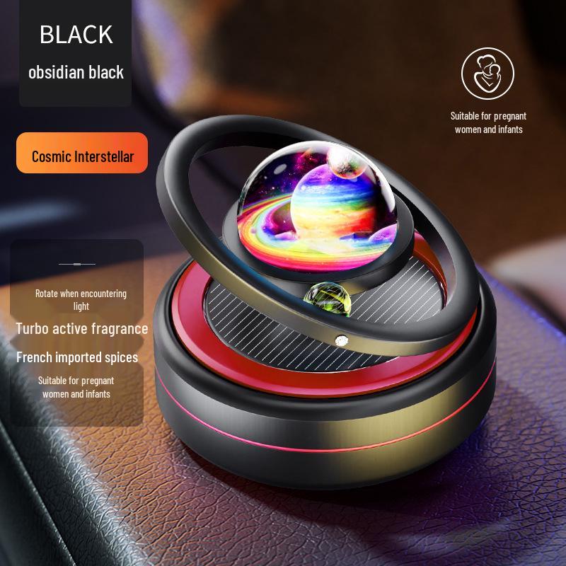 Solar-Powered Rotating Car Aromatherapy Ornament