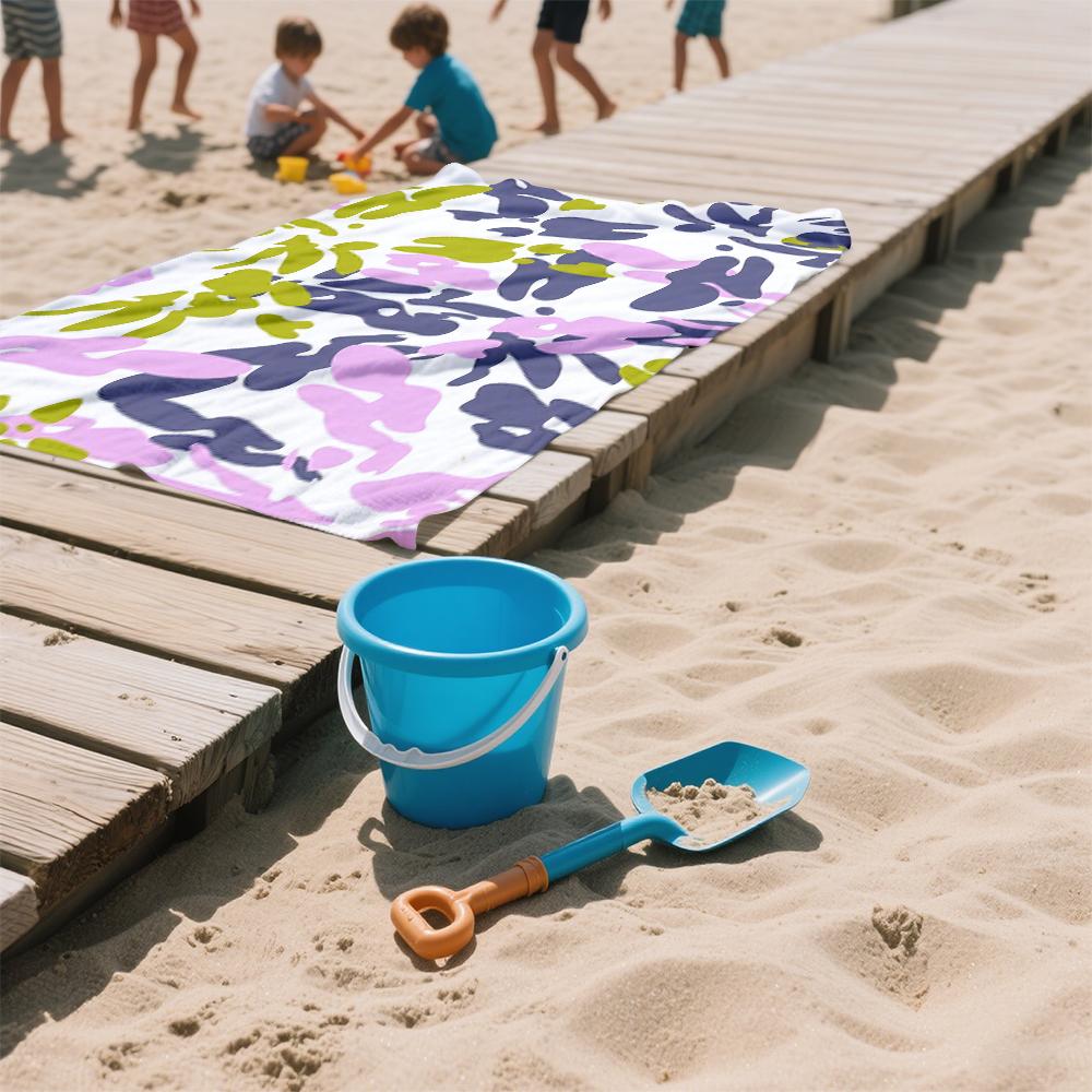 Modern Abstract Charm Oversized Microfiber Beach Towel Sand Proof Quick Dry, Absorbent for Swimming Pool Travel Camping