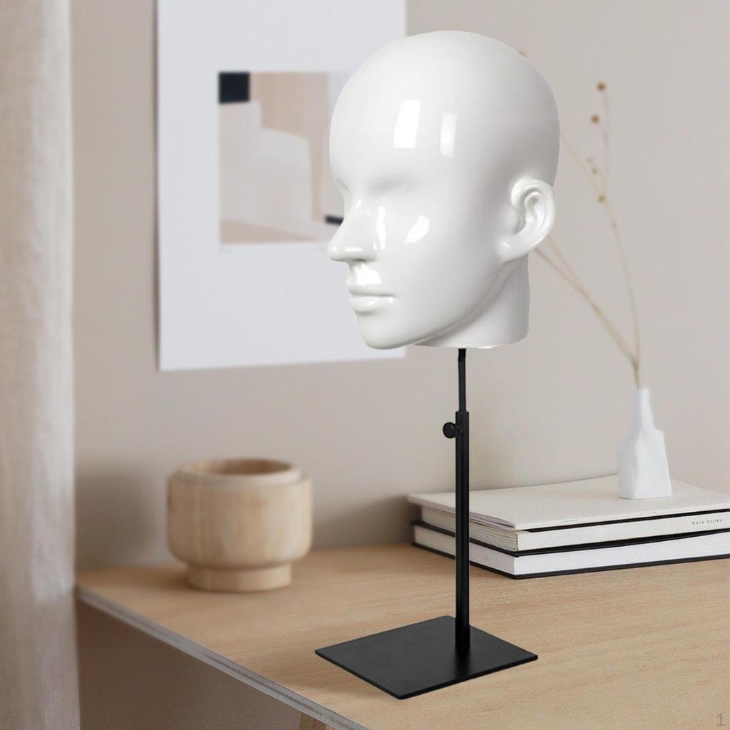 Hat Display Head Men Mannequin Model Multifunctional Caps Storage Rack with Base for Styling
