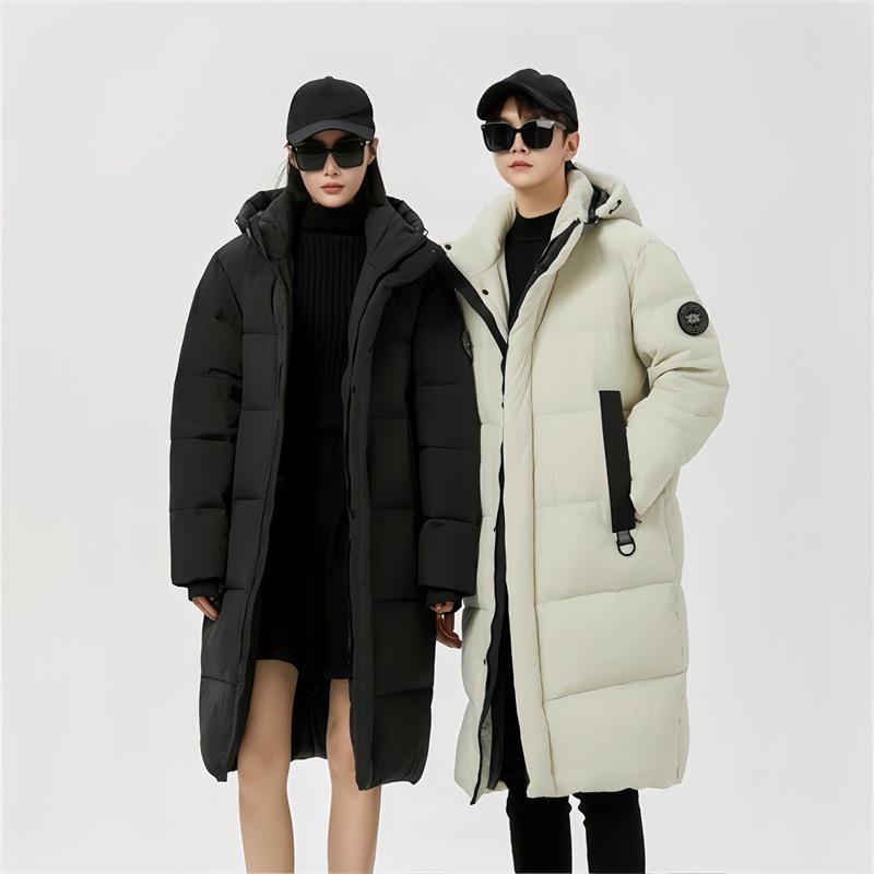 Zimní 2025 Unisex středně dlouhá péřová bunda - Zesílený kachní peří Ležérní kabát pro chladné počasí