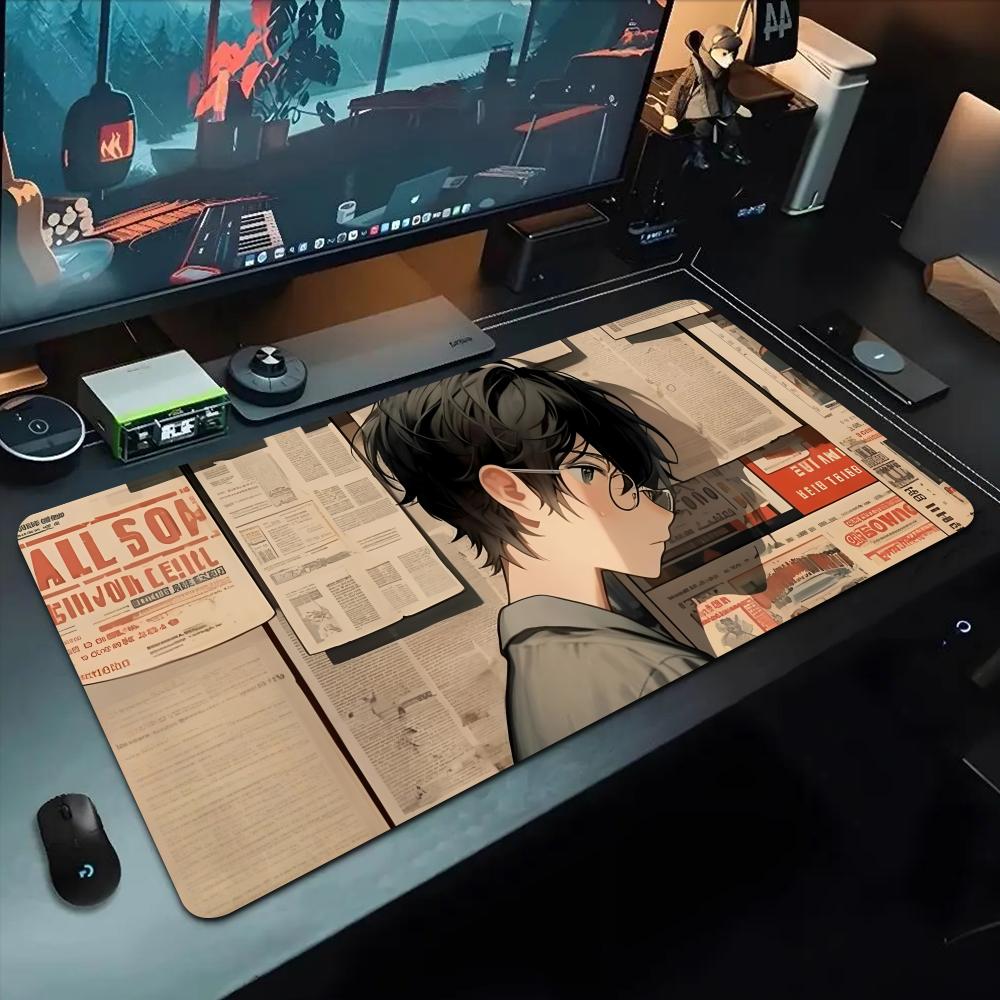 Anime glasses boy Mouse Pad 500X1000 mm Large Gaming Mousepad Gamer XL Rubber Otaku Keyboard Pad Laptop Desk Mat