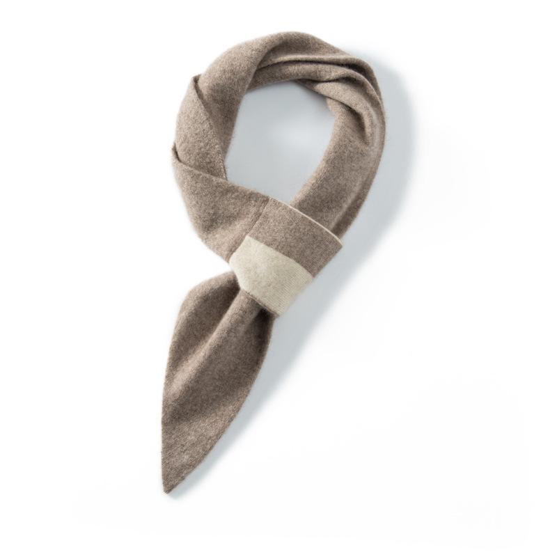 Women's Korean-Style Knitted Cashmere Scarf Set - Versatile, Warm & Protective for Winter