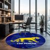 Los Pumas Printed Round Rug Carpet Chair Rug Area Rug Entryway Doormats,for Office Chair Living Room Bedroom Kitchen Room.