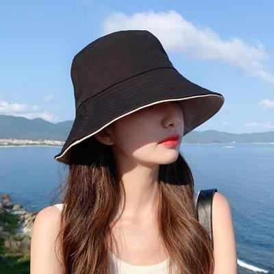Chapéu Balde Feminino de Aba Larga, Uso Dupla Face, Chapéu Balde ao Ar Livre Dobrável, Viseira de Sol, Chapéus Panamá, Meninas, Praia, Viagem, Portátil, Chapéu de Pescador