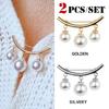 2Pcs Brooch Stylish Elegant Faux Pearl Fashion Vintage Brooch for Wedding